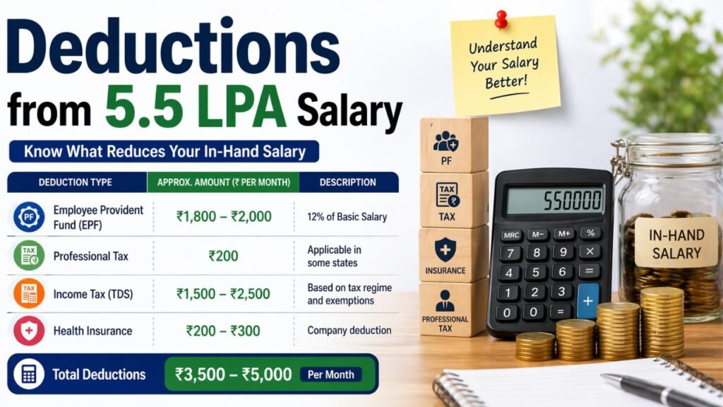 Deductions from 5.5 LPA Salary
