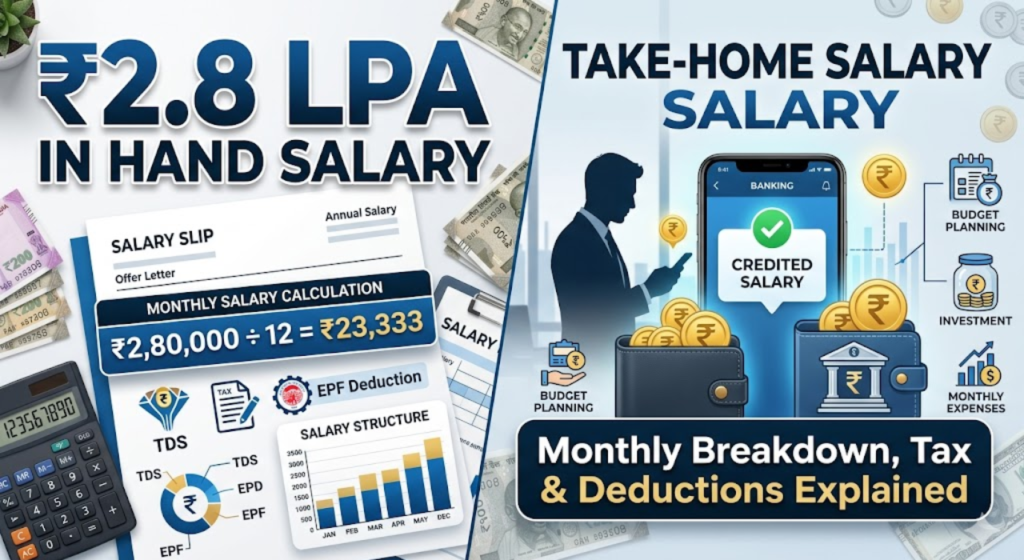 2.8 LPA In Hand Salary