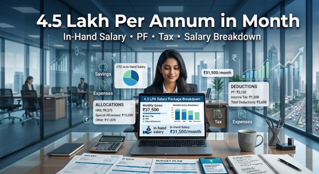 4.5 Lakh Per Annum in Month