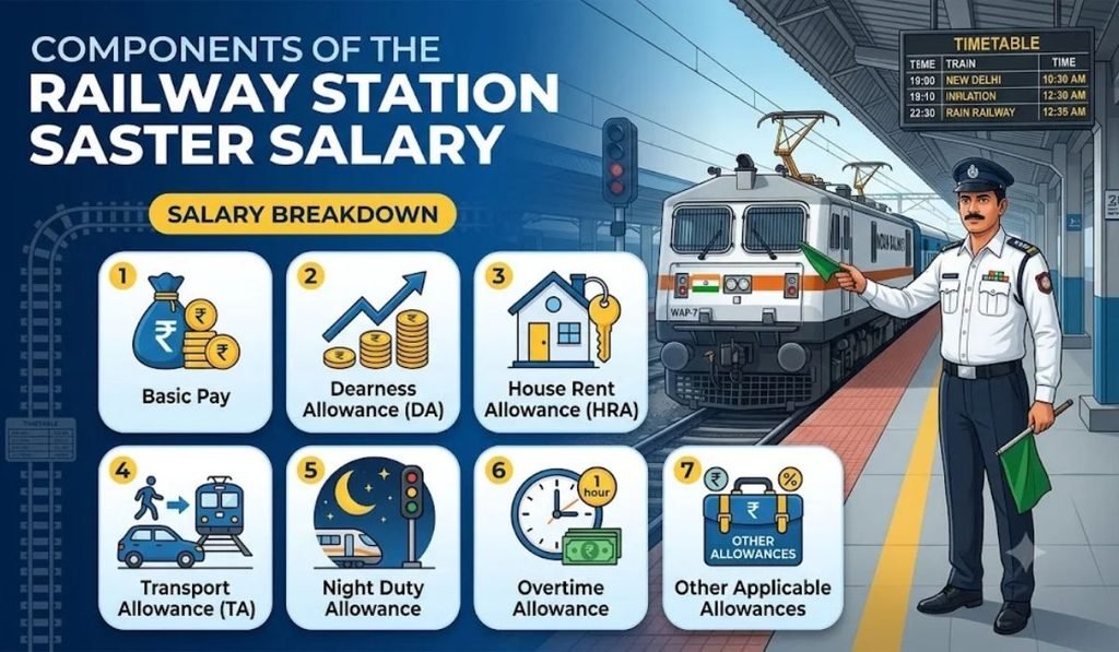 Components Of The Railway Station Master Salary